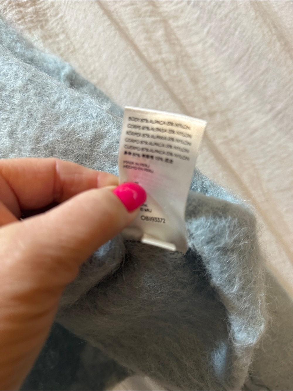 Free People Cropped Fuzzy V‑Neck Cardigan in Light Blue - Picture 4 of 4